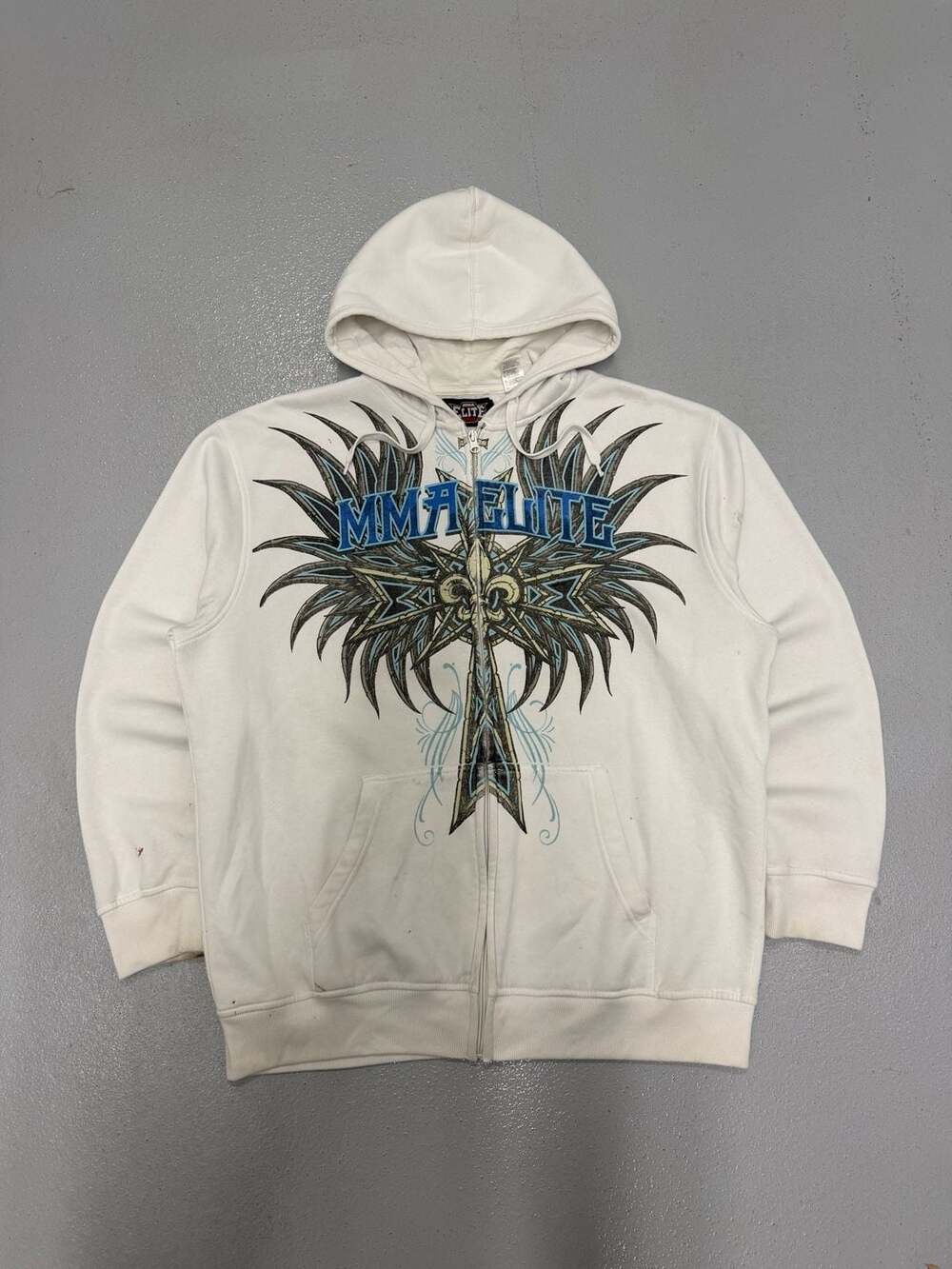Y2K MMA Elite Wings Graphic Zip-Up Hoodie